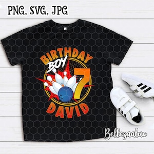 Bowling Birthday Svg Png Jpg, Personalized Birthday Kid Svg, Custom Baby Boy Birthday Svg, Custom Bowling Tee, Bowling Png, Bowling Birthday