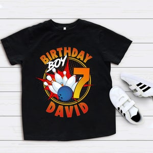 Personalized Bowling Birthday Boy Tshirt, Bowling Birthday shirt, Birthday Boy T-shirt, Bowling shirt, Birthday Bowling Party shirt