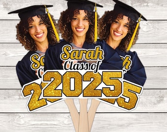 Custom Graduation Face Fan: Class of 2025 Template (Digital Download)