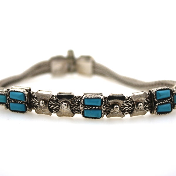 Bracelet Argent 925/000 Turquoise - 18,5 cm