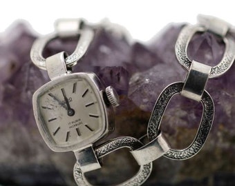 Aldo 17 Rubis Incabloc Reloj de pulsera de mujer fabricado en 835 Plata