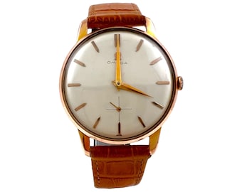 Montre homme vintage Omega chronomètre plaquée or - 1970