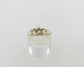 Band ring gemaakt van 8 kt goud met 0.02 ct diamant gr 60 EU
