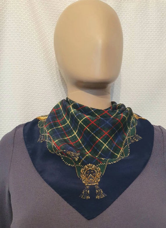PENDLETON - Unisex Check Pattern Silk Neckerchief - image 10