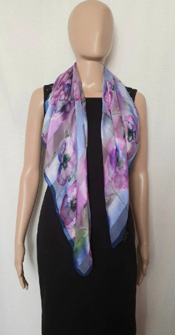 TIE RACK Art of Silk - Made in Japan Semi Transparent Blue
