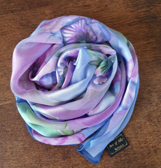 TIE RACK Art of Silk - Made in Japan Semi Transparent Blue