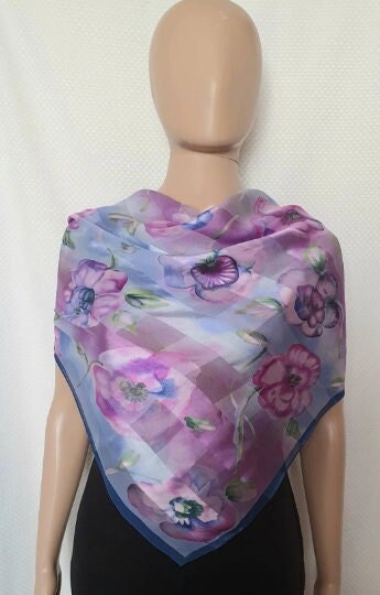 TIE RACK Art of Silk - Made in Japan Semi Transparent Blue