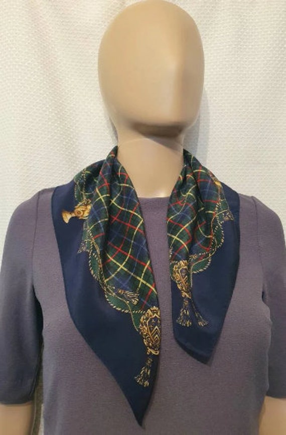 PENDLETON - Unisex Check Pattern Silk Neckerchief - image 8