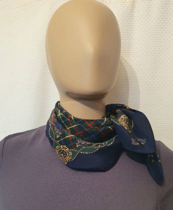 PENDLETON - Unisex Check Pattern Silk Neckerchief - image 9