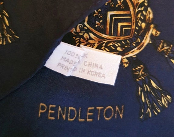PENDLETON - Unisex Check Pattern Silk Neckerchief - image 3