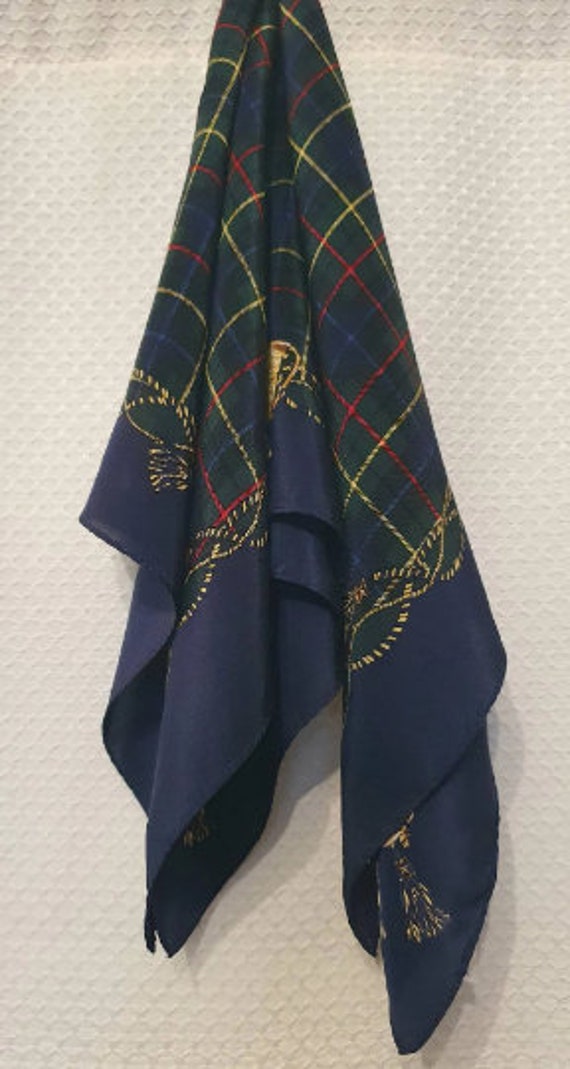 PENDLETON - Unisex Check Pattern Silk Neckerchief - image 4