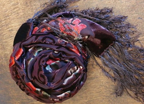 VELVET DEVORE Floral and Ornament Silk Scarf/Wrap - image 7