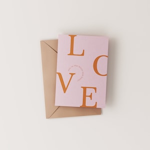 Klappkarte LOVE / Grußkarte Liebe / DIN A6 / 300g Recyclingpapier