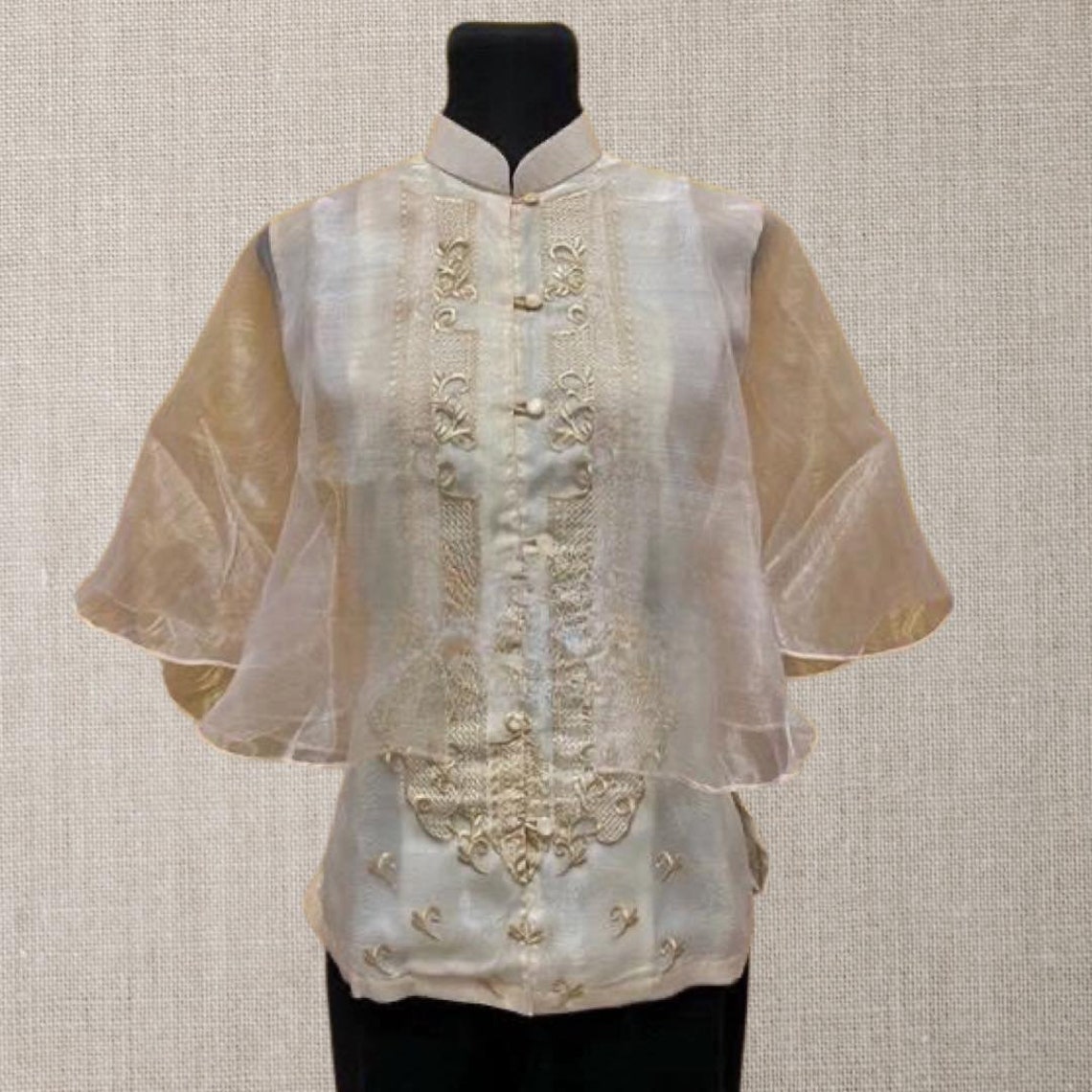 Filipiniana Ladies Barong Butterfly Sleeves Etsy Sweden