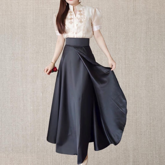 Modern Filipiniana Ladies Barong With 