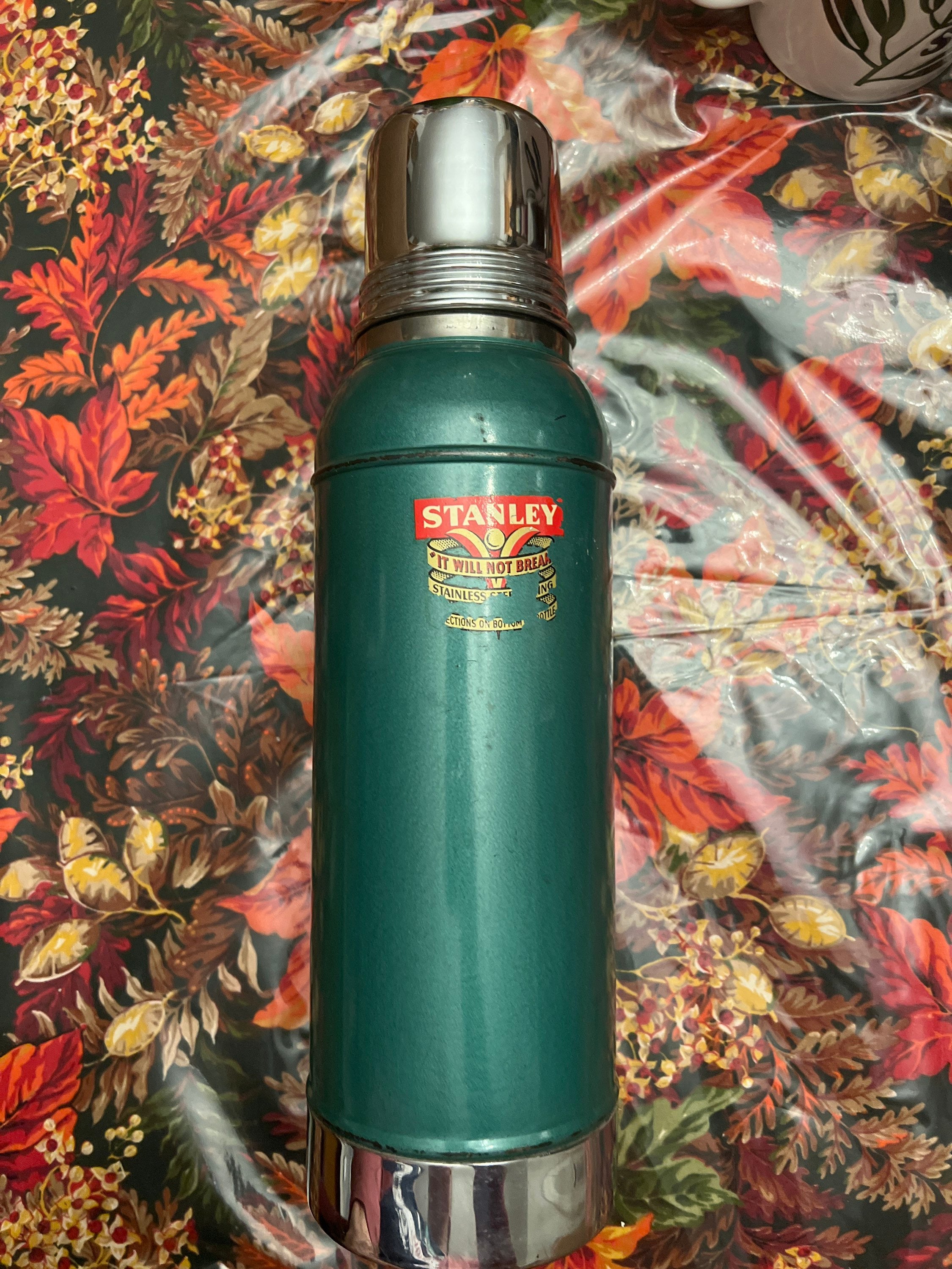 Stanley Classic Thermos Green Vacuum Bottle Coffee Cold Hot Drink Camping  Patina