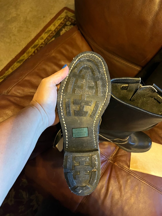 Vintage Carolina engineer boots,  classic heavy l… - image 3