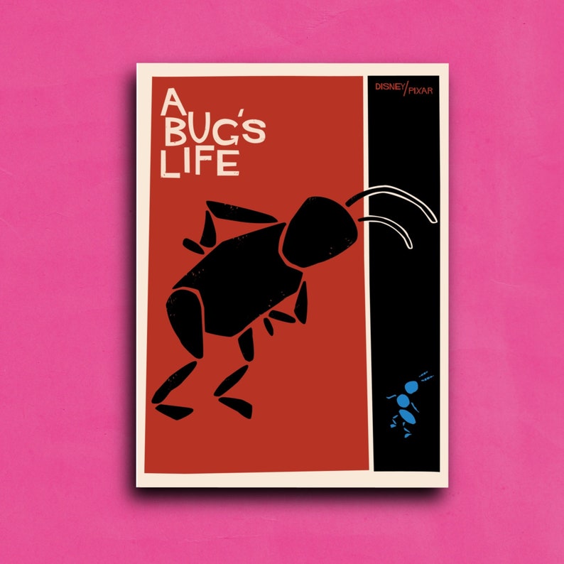 A Bug's Life Pixar Saul Bass Inspired Movie Poster Vinyl - Etsy