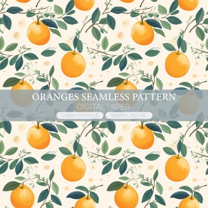 Orange digital paper, Orange Fruits Seamless Pattern, Oranges backgrounds, Citrus Patroon, junk pages, Scrapbook Paper, Wallpaper, Prints