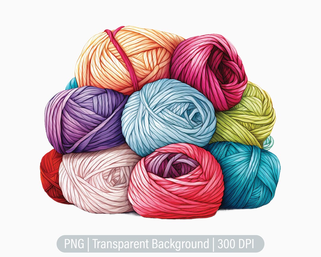 Knitting Wools Basket Clipart, Knitting Yarn, Colorful Wool, Junk ...