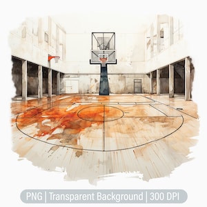 Basketball Court Clipart, Basketball PNG, Basketball Jersey, Junk Journals, Scrapbooking Sublimation Graphics, Transparent png, Art Prints