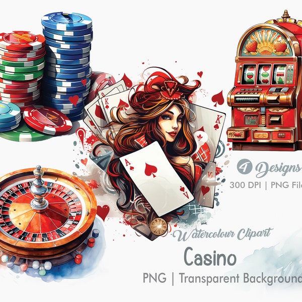 Casino Clipart, Playing Cards PNG Clipart, Sloth Machine png, Junk Journals, Scrapbooking, Sublimation Graphics, Transparent png, Art Prints