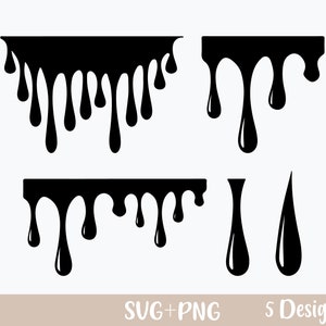Dripping SVG Cricut Silhouette Melting SVG Dripping Honey Dripping Borders Cut Files Dripping PNG Digital Download, drips svg, ink dripping