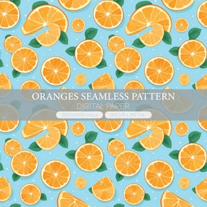 Orange digital paper, Orange Fruits Seamless Pattern, Oranges backgrounds, Citrus Patroon, junk pages, Scrapbook Paper, Wallpaper, Prints