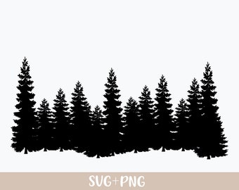 Treeline Forest SVG, Tree Clipart svg, Tree Silhouette svg, Tree Line svg, Forest svg, Forest Bundle svg, Camping svg, Tree  svg, trees svg