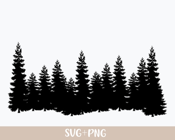 Evergreen Treeline With Transparent Background - Forest Tree Line Png, Png  Download