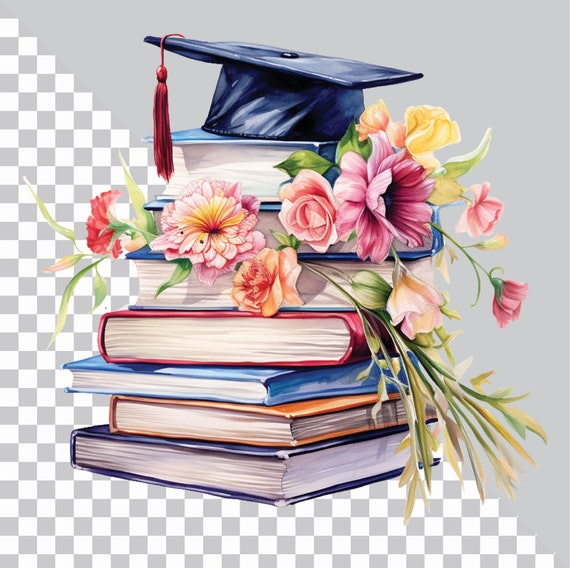 Graduation Hat Clipart, Floral Graduation Cap PNG Clipart, Junk