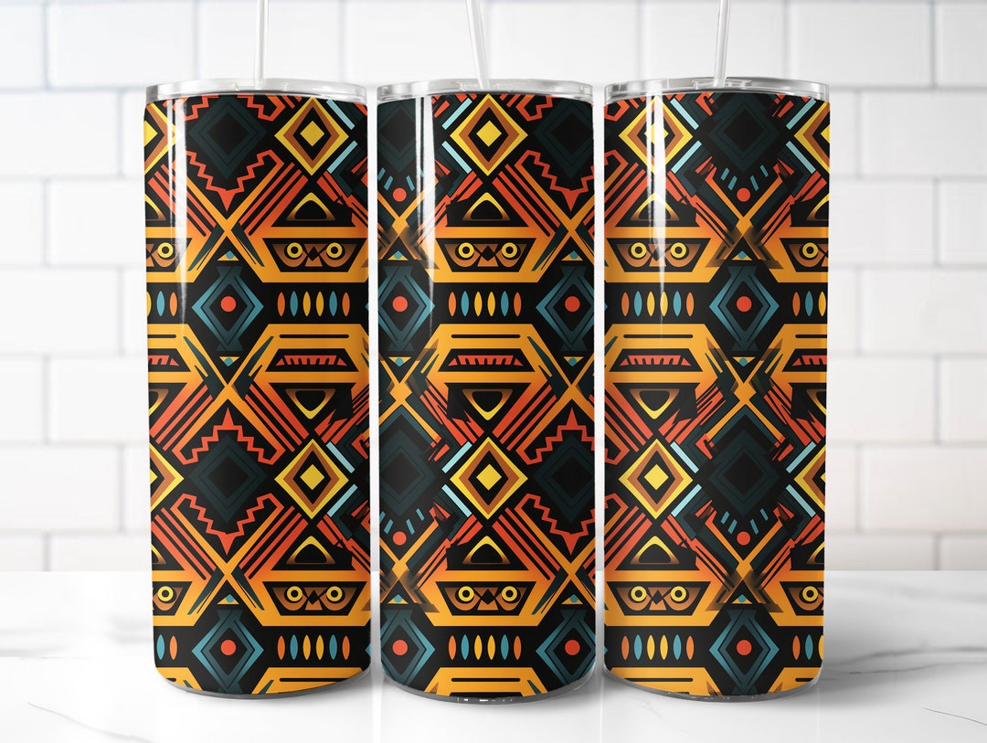 Custom Liberia Football Tumbler Cup African Tribal Pattern - Blue Jersey LT15