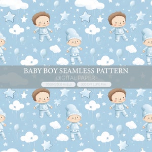 Baby boy pattern, Nursery printable digital paper pack, seamless pattern, Journal Paper, notebook, green junk pages, Scrapbook Paper