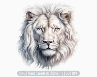 White Lion Clipart, León PNG, Safari Savanna Animals, Diarios Basura, Scrapbooking, Gráficos de Sublimación, png transparente, Impresiones de arte