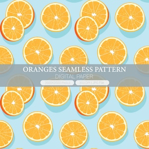 Orange digital paper, Orange Fruits Seamless Pattern, Oranges backgrounds, Citrus Patroon, junk pages, Scrapbook Paper, Wallpaper, Prints