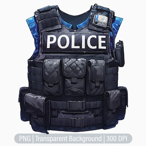 Police Vest Clipart, Police Officer PNG, Police, Bullet Proof, Junk Journals, Scrapbooking, Printable Sublimation Graphics, Commercial Use