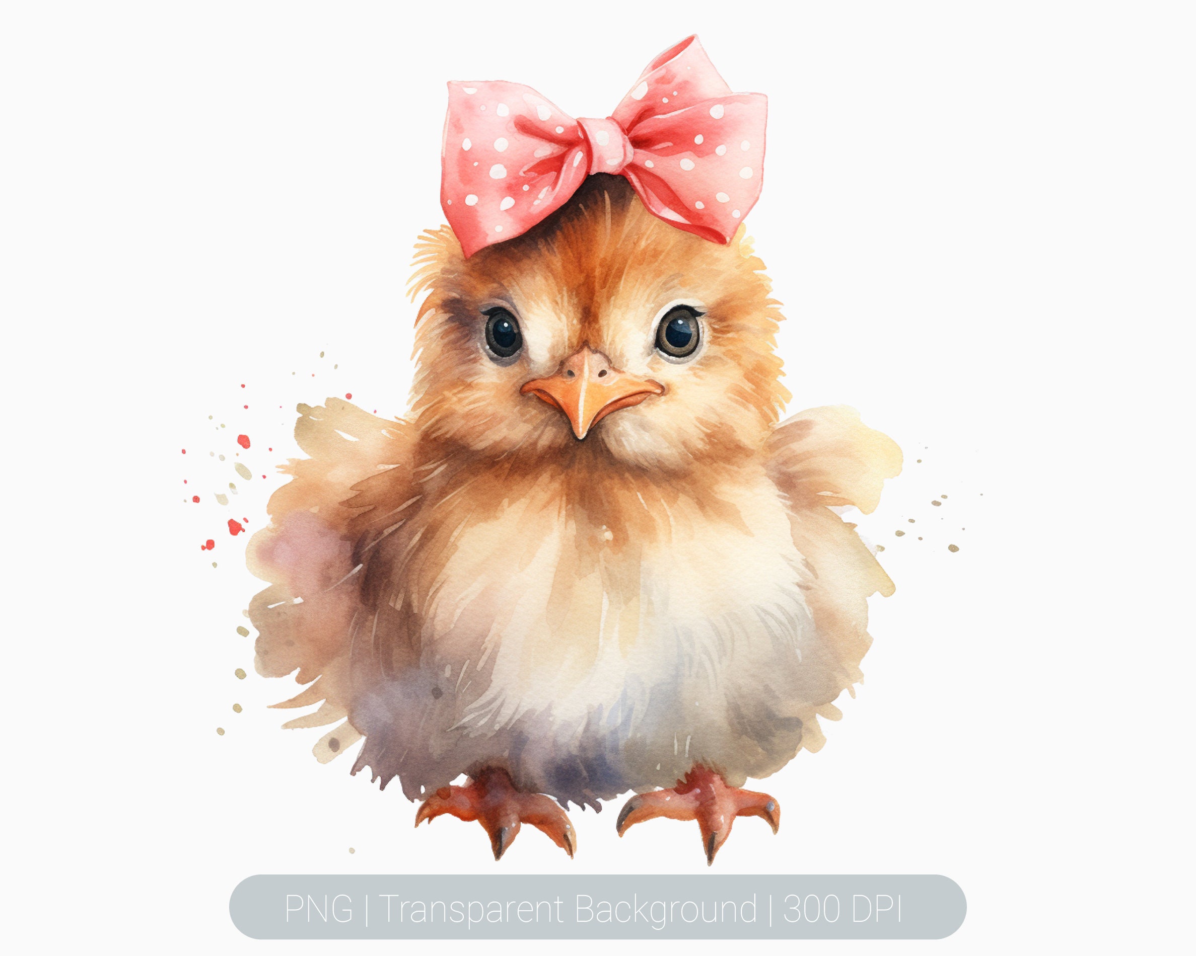 Baby Chick Clipart, Watercolor Cute Baby Chicken Clipart, Chicken Png ...
