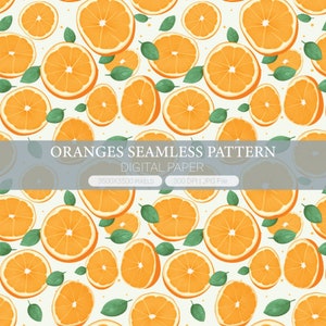 Orange digital paper, Orange Fruits Seamless Pattern, Oranges backgrounds, Citrus Patroon, junk pages, Scrapbook Paper, Wallpaper, Prints