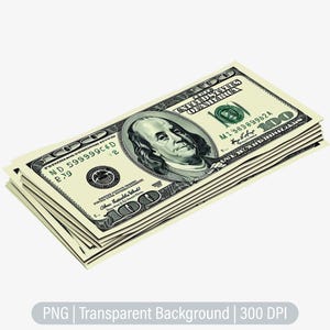 Money Dollars Clipart, Money Dollar Bills PNG, Money Cash, Junk Journals, Scrapbooking, Sublimation Graphics, Transparent png, Art Prints
