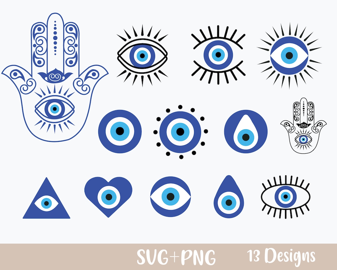 Evil Eye Svg Bundle, Humsa Svg Cut Files, Turkish Eye Svg, Evil Eye ...