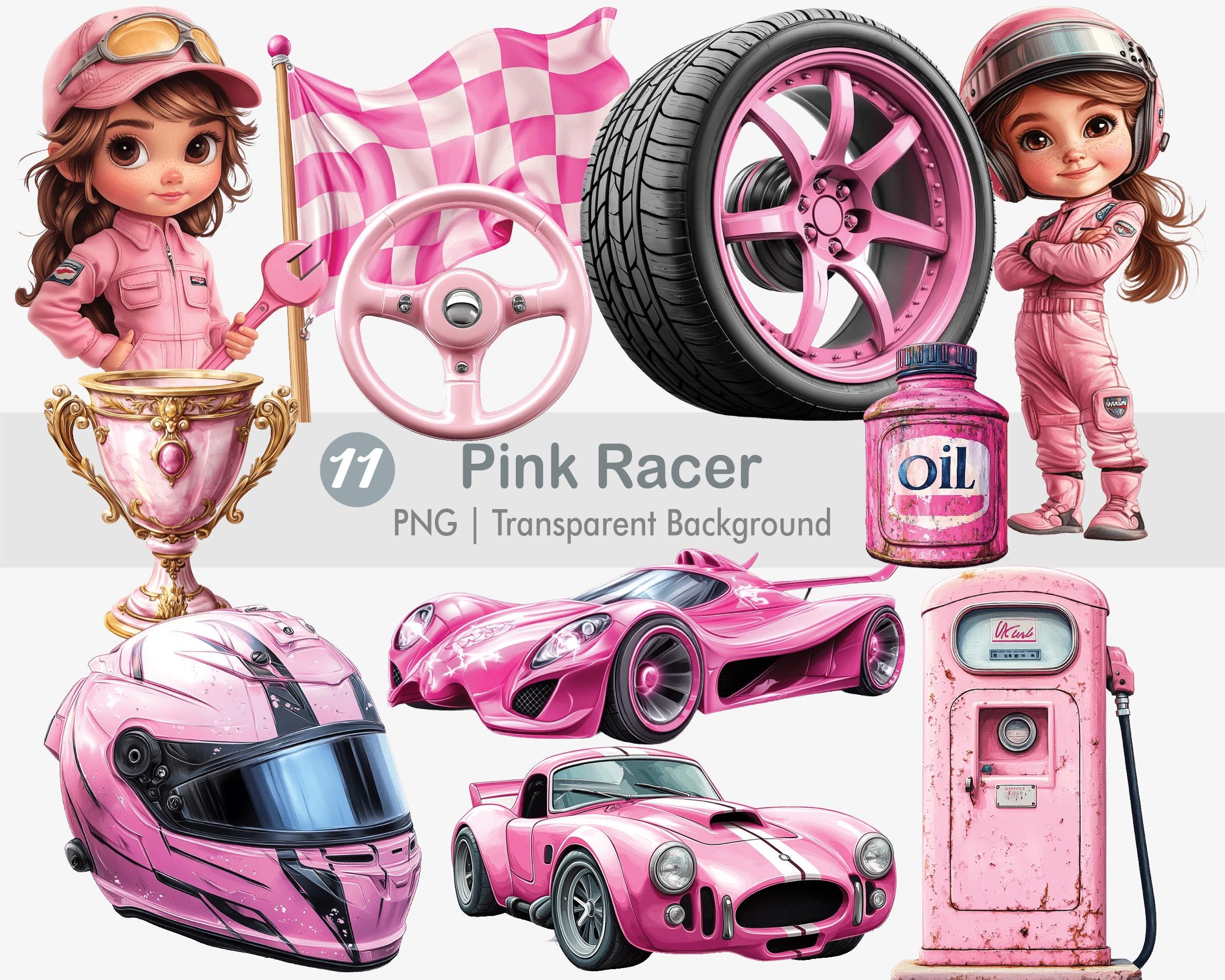 Pink Race Car Clipart, Girl Racer png, Wild West, Pink Sport Car PNG, Printable  Sublimation Graphics, transparent background Wall Art Print