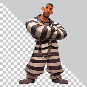 Prison Clipart, Jail PNG, Prisoner, Inmate, Printable Sublimation ...
