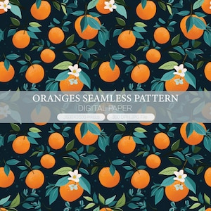 Orange digital paper, Orange Fruits Seamless Pattern, Oranges backgrounds, Citrus Patroon, junk pages, Scrapbook Paper, Wallpaper, Prints