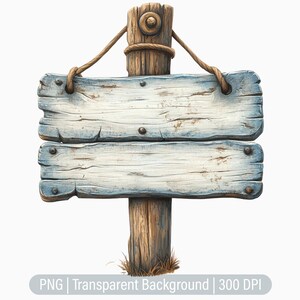 Letrero rústico de madera blanco, clipart, letrero forestal PNG, granja, superposiciones, diario basura, scrapbooking, gráfico de sublimación imprimible, uso comercial