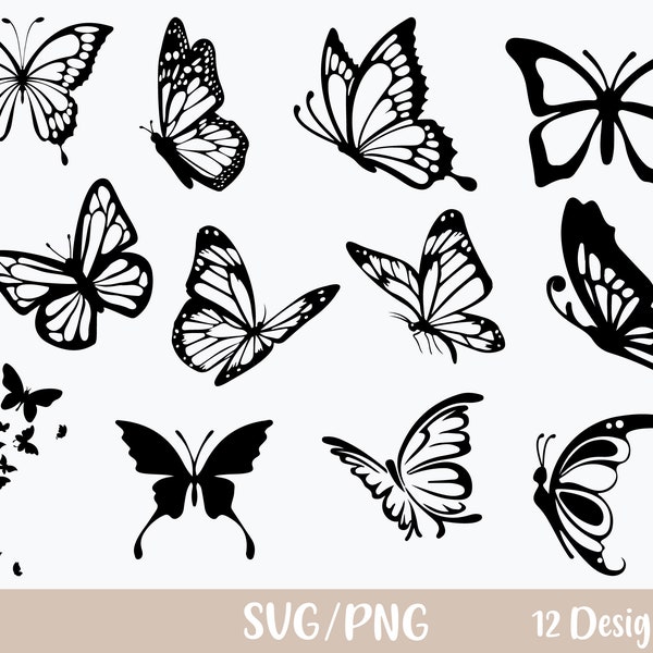 Butterfly SVG Bundle, butterflies SVG, monarch SVG, butterfly bundle, mandala butterfly svg, butterfly png, cricut, digital download, Boho