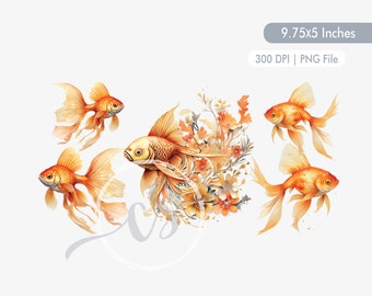 Avvolgere la lattina di vetro con pesce dorato, lattina di vetro