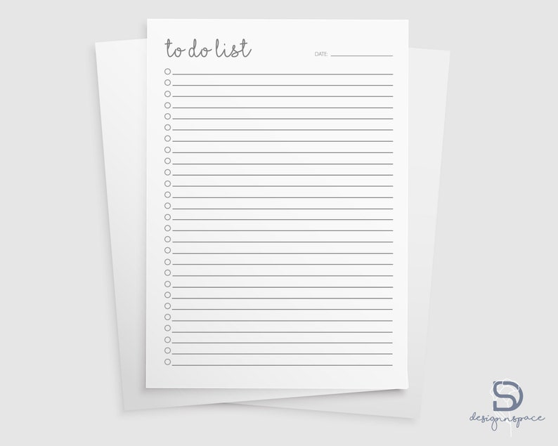 Printable to Do List Simple Tasks List Template Productivity - Etsy