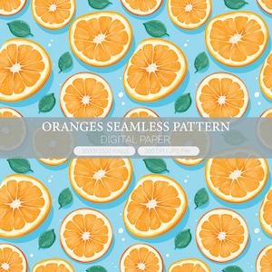 Orange digital paper, Orange Fruits Seamless Pattern, Oranges backgrounds, Citrus Patroon, junk pages, Scrapbook Paper, Wallpaper, Prints