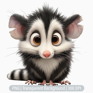 Clipart mignon opossum, homme des cavernes PNG, art rupestre, animaux de l'âge de glace de pierre, journal indésirable, scrapbooking, graphique imprimable en sublimation, commercial