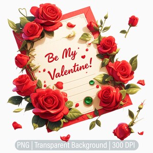 Sé mi Valentín Clipart, Linda carta del día de San Valentín, Corazones Amores PNG, Revistas Basura, Scrapbooking, Gráficos de Sublimación, Transparente png
